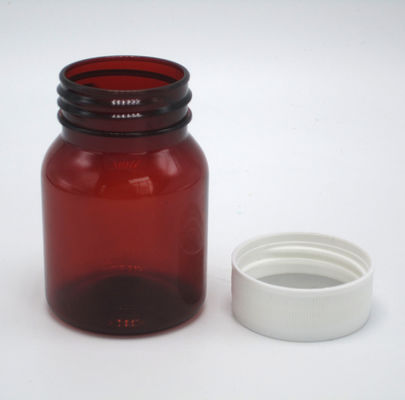 Imballaggio di pillole da viaggio Bottone di pillole di plastica portatili vuote da 50 ml con tappo a vite bianco