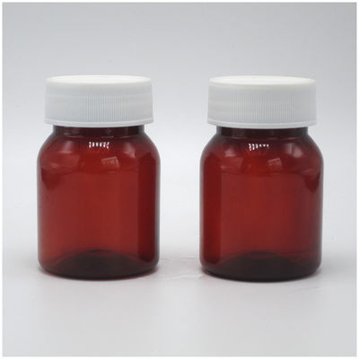Imballaggio di pillole da viaggio Bottone di pillole di plastica portatili vuote da 50 ml con tappo a vite bianco
