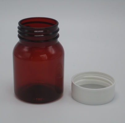 Imballaggio di pillole da viaggio Bottone di pillole di plastica portatili vuote da 50 ml con tappo a vite bianco