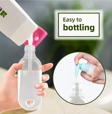Contenitore per lavaggio a mano PET trasparente da 50 ml Portatile Riempievole Vuoto Viaggio Squeeze Bottle con Anello
