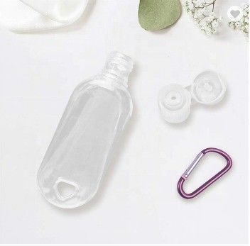 Contenitore per lavaggio a mano PET trasparente da 50 ml Portatile Riempievole Vuoto Viaggio Squeeze Bottle con Anello