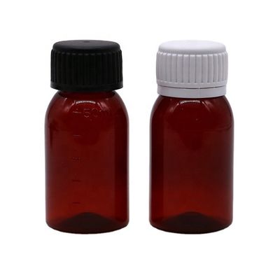 Cappuccio a prova di manomissione Bottiglia di sciroppo per tosse in PET da 50 ml per l'olio lubrificante per la conservazione di liquidi orali