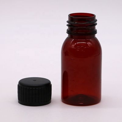Cappuccio a prova di manomissione Bottiglia di sciroppo per tosse in PET da 50 ml per l'olio lubrificante per la conservazione di liquidi orali