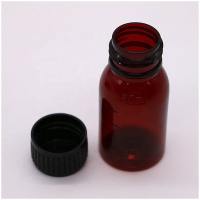Cappuccio a prova di manomissione Bottiglia di sciroppo per tosse in PET da 50 ml per l'olio lubrificante per la conservazione di liquidi orali