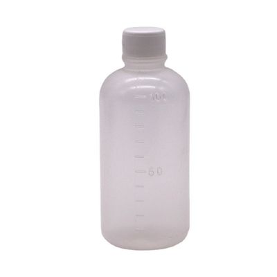 Medicina 100 ml PET liquido Bottiglia di plastica vuota con scala e colore personalizzabile