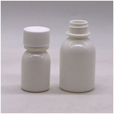 Contenitore a coperchio a prova di bambino 60 ml Bottiglia di liquido per la tosse in PE bianco