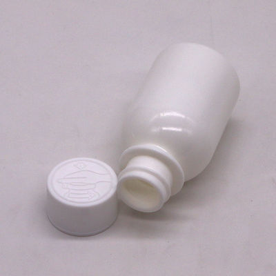 Contenitore a coperchio a prova di bambino 60 ml Bottiglia di liquido per la tosse in PE bianco