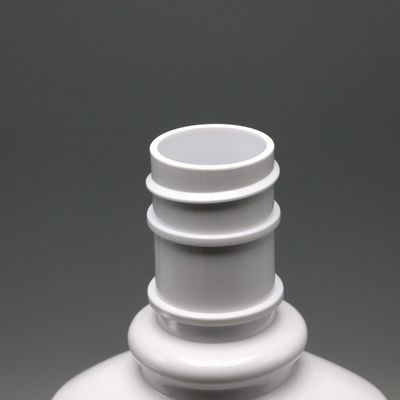 Bottiglia di lavaggio della bocca in plastica PET a collo lungo bianco con capacità di 250 ml e stampa a schermo