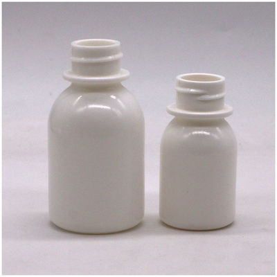 Bottiglia per liquidi orali bianca in PE da 30 ml con coperchio a prova di bambino e tappo CRC