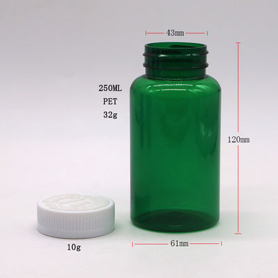 Coperture a prova di bambino Contenitori di pillole PET per farmacia Organizzazione di medicina 250 ml