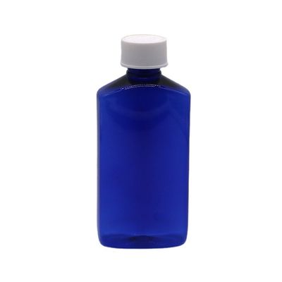 Logo personalizzato Bottiglia di sciroppo per la tosse sterile PET quadrata da 180 ml con tappo di sicurezza per bambini