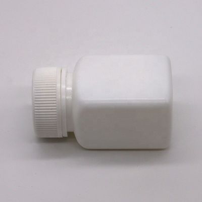 Bottiglia di plastica quadrata sterile in HDPE di piccola capacità da 50 cc con tappo a vite