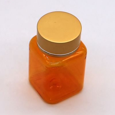 Bottiglia di pillole trasparente quadrata in PET da 90 ml con tappi diversi di Chinese Pharmaceutical Company