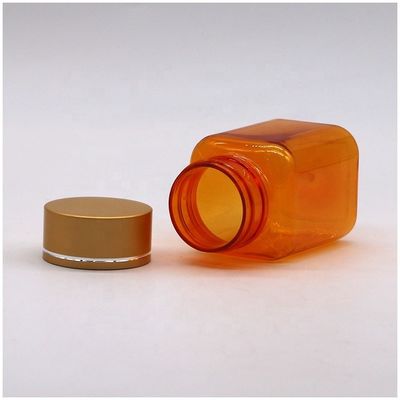 Bottiglia di pillole trasparente quadrata in PET da 90 ml con tappi diversi di Chinese Pharmaceutical Company