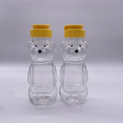 Bottiglia per bevande in plastica a forma di orso da 200 ml con tappo a vite in alluminio
