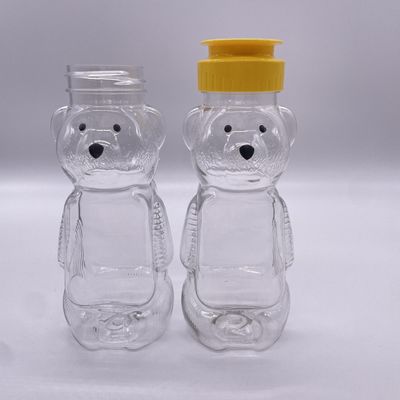 Bottiglia per bevande in plastica a forma di orso da 200 ml con tappo a vite in alluminio