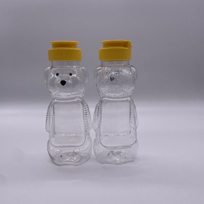 Bottiglia per bevande in plastica a forma di orso da 200 ml con tappo a vite in alluminio