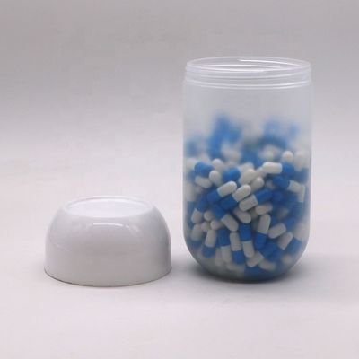 Cappuccio a vite 550ML PP Vaso alimentare in plastica a forma di capsula per biscotti dolci colore personalizzato