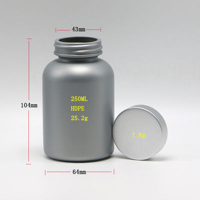 250 ml HDPE Bottiglia di plastica per medicine Pillole Collare Materiale HDPE Medicina industriale