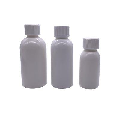 Stampa a schermo 100ml/200ml250ml HDPE Bottiglia bianca vuota con tappo di sicurezza per bambini