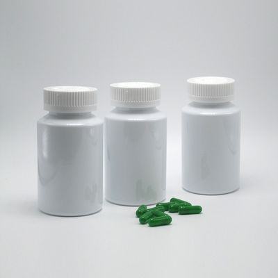 Bottiglia di farmaci in plastica bianca PET da 150 ml con tappo a prova di bambino per integratore di pillole