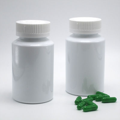 Bottiglia di farmaci in plastica bianca PET da 150 ml con tappo a prova di bambino per integratore di pillole