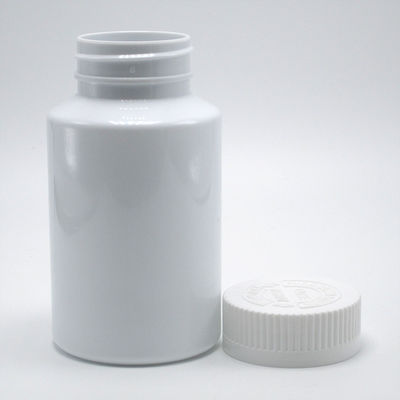 Bottiglia di farmaci in plastica bianca PET da 150 ml con tappo a prova di bambino per integratore di pillole
