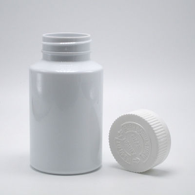 Bottiglia di farmaci in plastica bianca PET da 150 ml con tappo a prova di bambino per integratore di pillole