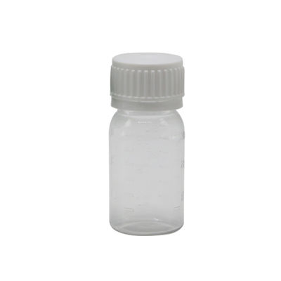 Bottiglia per liquidi orali bianca in PET da 30 ml con tappo di sicurezza e serigrafia