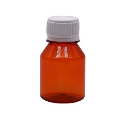 Bottiglie di compresse di plastica portatili vuote in PET da 50 ml con tappo a vite bianco