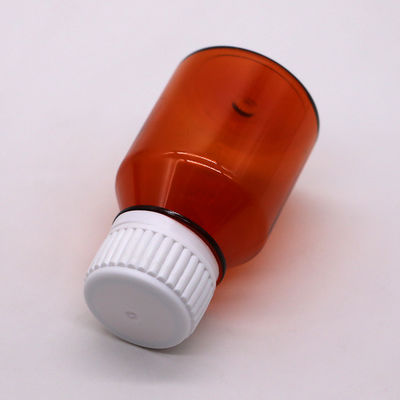 Bottiglie di compresse di plastica portatili vuote in PET da 50 ml con tappo a vite bianco