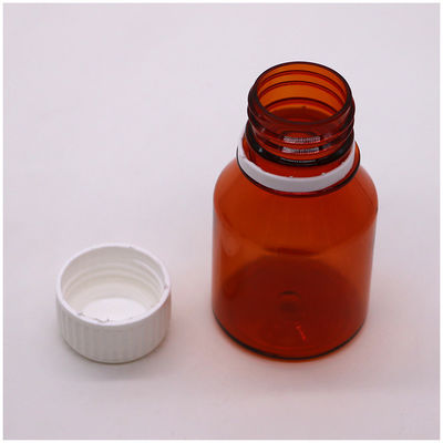 Bottiglie di compresse di plastica portatili vuote in PET da 50 ml con tappo a vite bianco