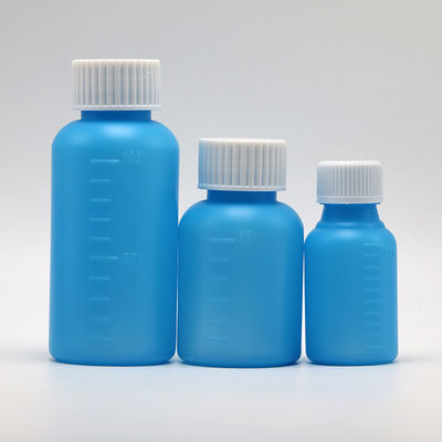 Medicina industriale 60 ml/2 oz HDPE sciroppo bottiglia Bianco/blu opaco Anti-ultravioletto