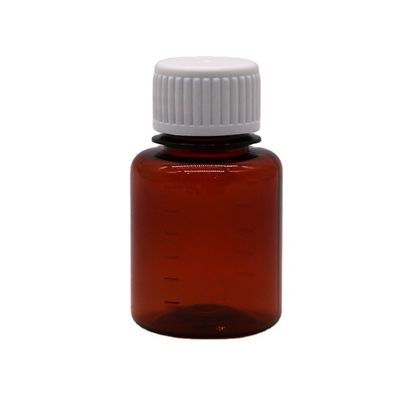 2OZ/60ml/cc PET Brown Medicine Grading Scale Liquid Packaging Bottle per olio di sigaretta