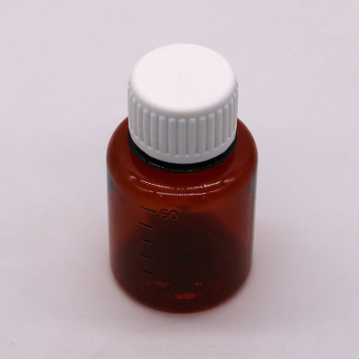 2OZ/60ml/cc PET Brown Medicine Grading Scale Liquid Packaging Bottle per olio di sigaretta