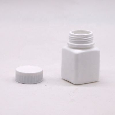 Prodotti farmaceutici industriali HDPE 30cc Quadratura Bottiglia di plastica per pillole con tappo a vite