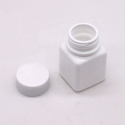 Prodotti farmaceutici industriali HDPE 30cc Quadratura Bottiglia di plastica per pillole con tappo a vite