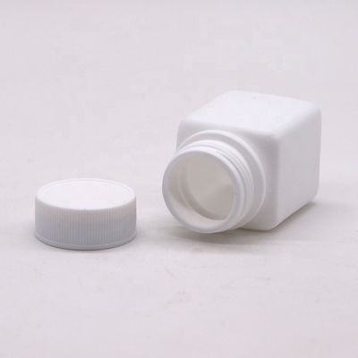 Prodotti farmaceutici industriali HDPE 30cc Quadratura Bottiglia di plastica per pillole con tappo a vite