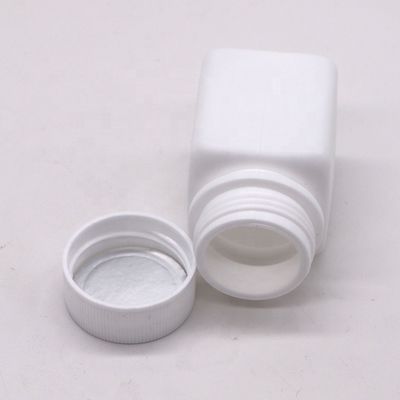 Prodotti farmaceutici industriali HDPE 30cc Quadratura Bottiglia di plastica per pillole con tappo a vite
