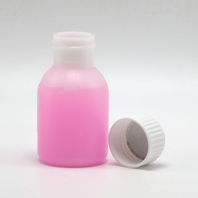 Bottiglia di sciroppo PE 60 ml / 2 oz in colore opaco bianco / blu per opzioni di colore personalizzate