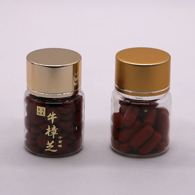 Imballaggio medicinale 35ml PET Piccola bottiglia di pillole di plastica con tappi a colori personalizzabili