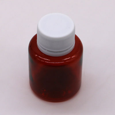 70 ml di PET Ambrato Sciroppo per tosse di acero Bottiglia per liquidi orali con tappo di sicurezza e sigillo termico