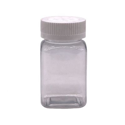 Bottiglia di medicinali Bottiglia di plastica quadrata in PET da 100 ml con colore personalizzato e coperchi diversi