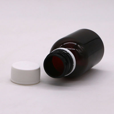 Bottiglia per liquidi orali per sciroppo per tosse di acero PET da 80 ml con stampa a schermo e tappo di sicurezza