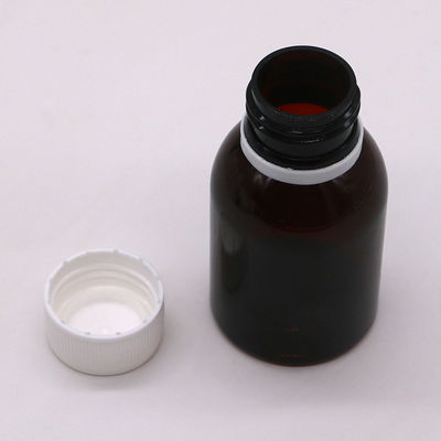 Bottiglia per liquidi orali per sciroppo per tosse di acero PET da 80 ml con stampa a schermo e tappo di sicurezza