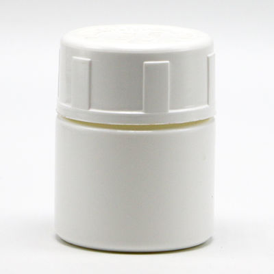 30 ml di HDPE Portatile in polvere di plastica bianca Pillola per farmaci Bottiglie per compresse Contenitore con tappo di sicurezza per bambini