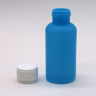 Bottiglia di plastica vuota liquida da 100 ml in HDPE a colori personalizzabili con scala e coperchio di sicurezza