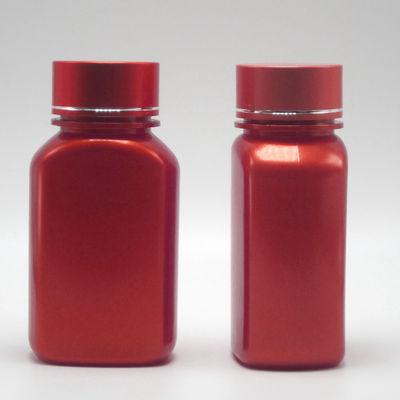 Colore personalizzabile Bottiglie di medicina in plastica piatta quadrata in PET da 150 ml con tappi diversi