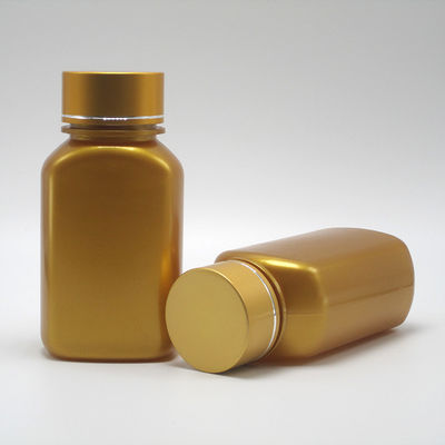 Colore personalizzabile Bottiglie di medicina in plastica piatta quadrata in PET da 150 ml con tappi diversi