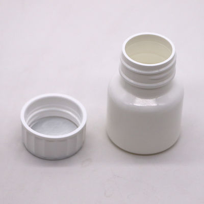 Logo personalizzato 30ml PE Bianco Bottiglia di pillola con tappo a vite Alta Durabilità